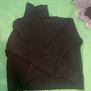 Black turtleneck sweater